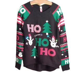 NO BOUNDARIES Black Christmas Light Up Sweater L